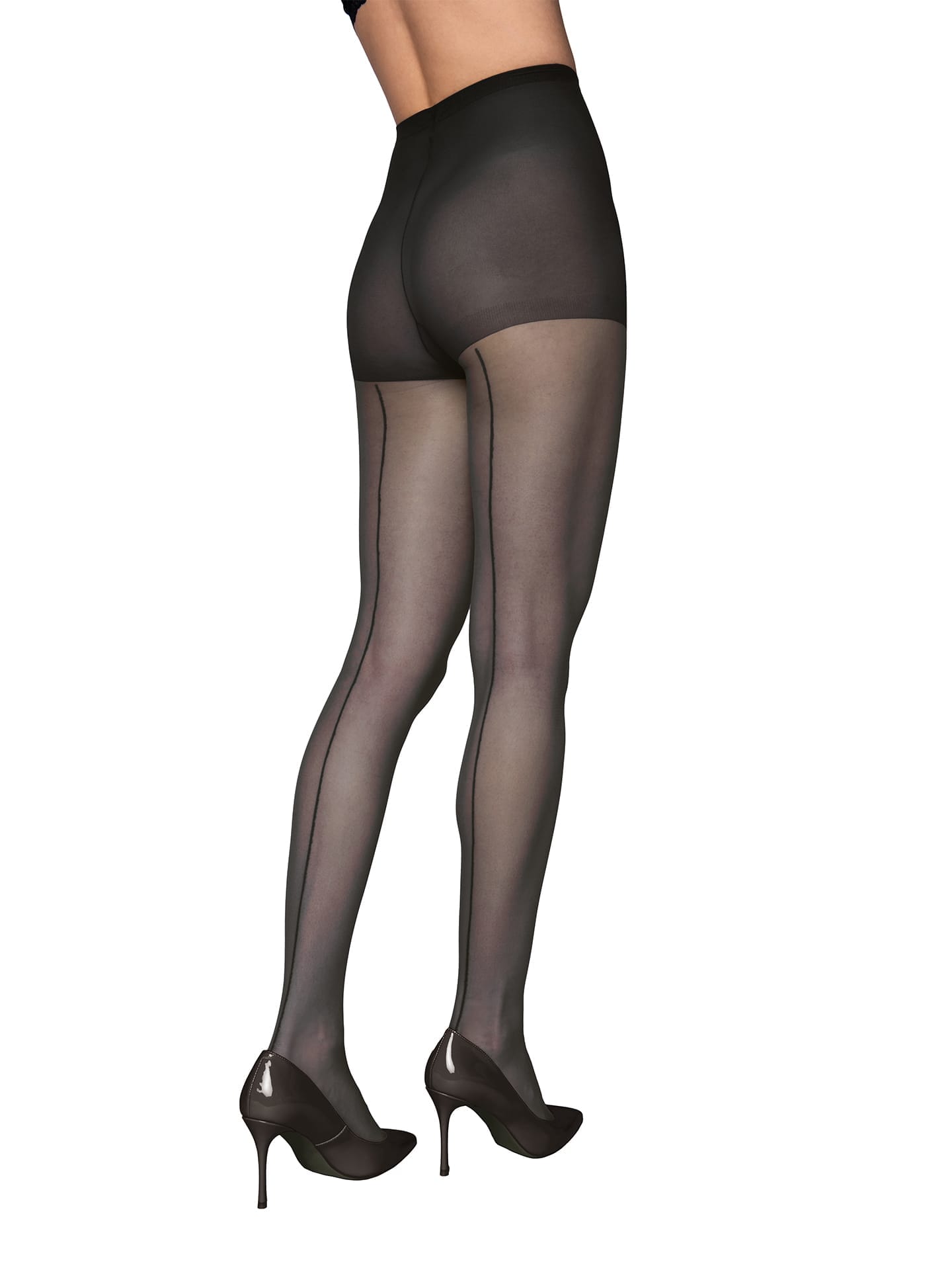 Dres Petra Elisa Lycra 15 DEN Cu Model Indila Negru 3