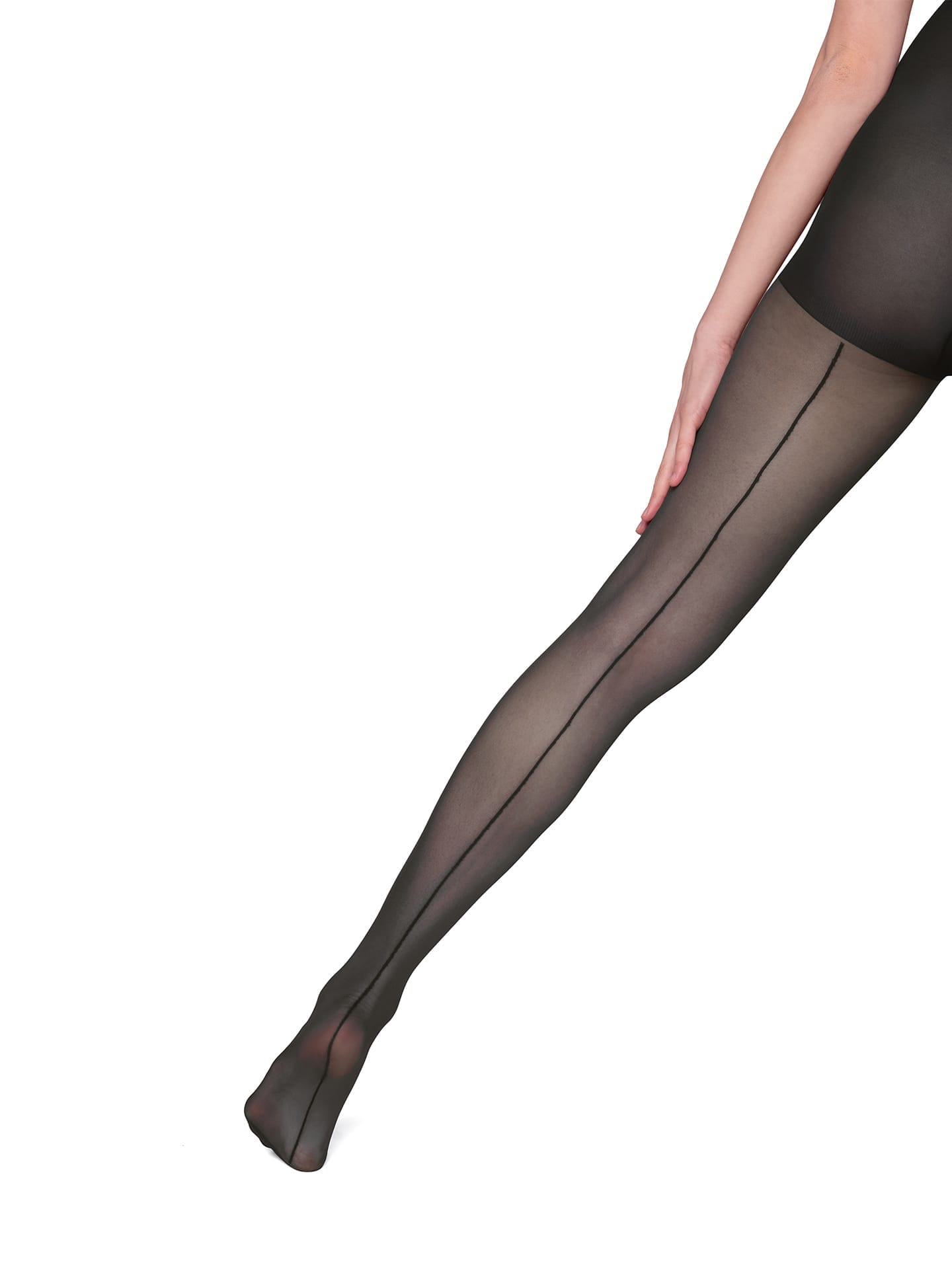 Dres Petra Elisa Lycra 15 DEN Cu Model Indila Negru